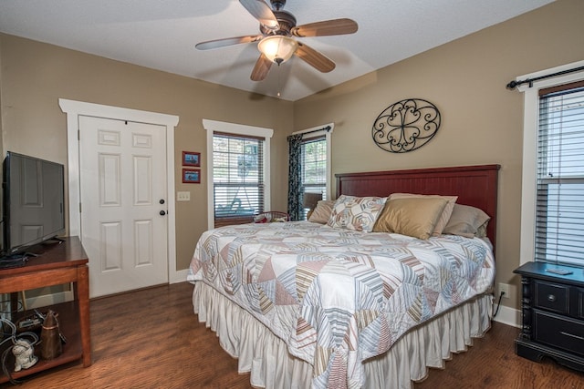 249 Whispering Pine Trl, Murphy, NC 28906 - bedroom with wood finished floors, baseboards, and a ceiling fan