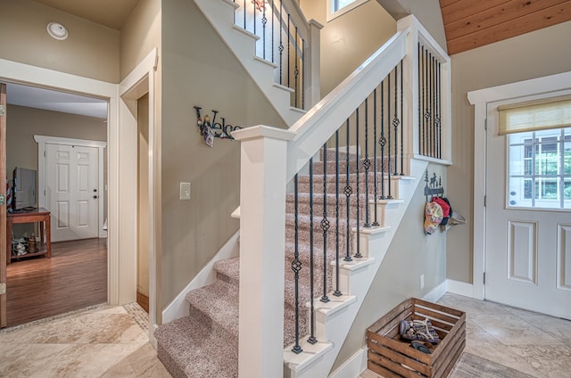 249 Whispering Pine Trl, Murphy, NC 28906 - foyer with stairs and baseboards