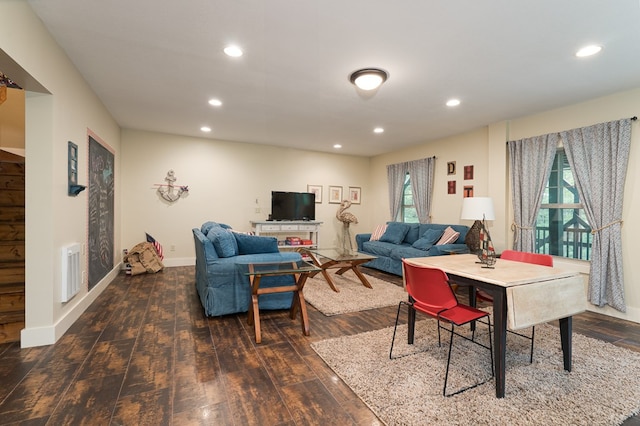249 Whispering Pine Trl, Murphy, NC 28906 - living room with hardwood / wood-style flooring, recessed lighting, and baseboards