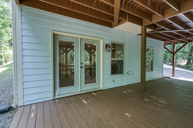 249 Whispering Pine Trl, Murphy, NC 28906 - wooden terrace with french doors