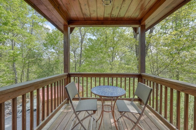 view of wooden deck