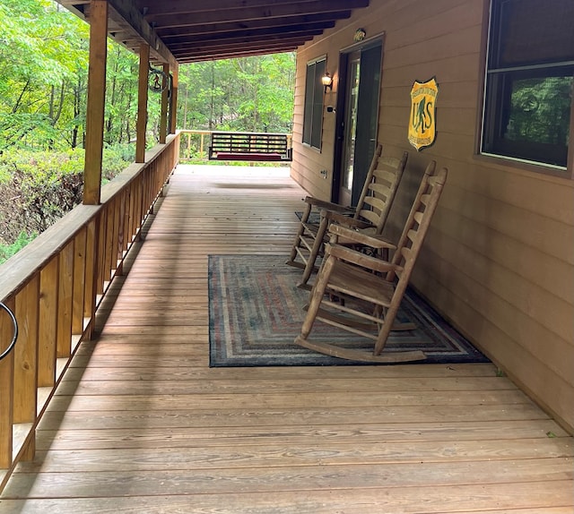 2425 Elizabeth Anne Ln, Young Harris, GA 30582 - view of wooden deck