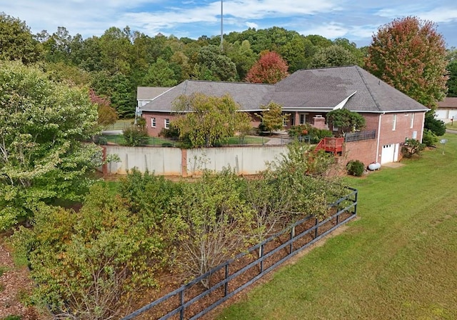 1507 Cedar View Ln, Hiawassee, GA 30546 - view of yard with an attached garage and fence