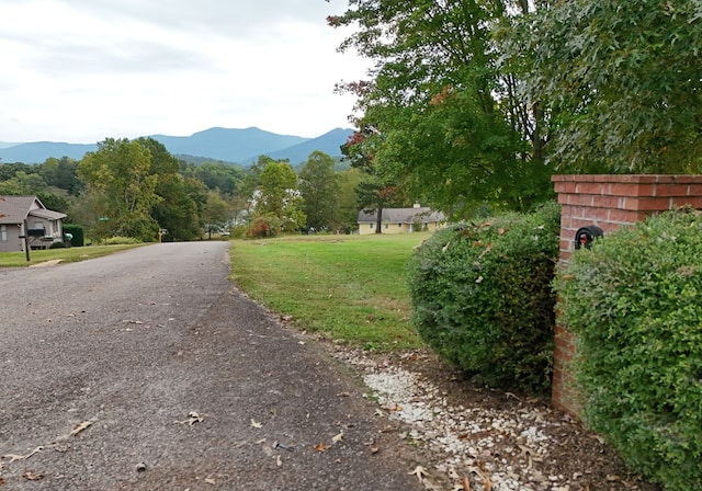 view of street featuring a mountain view