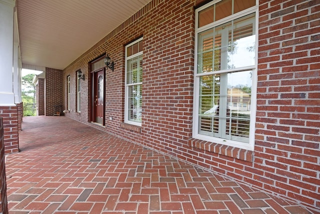 view of patio with a porch