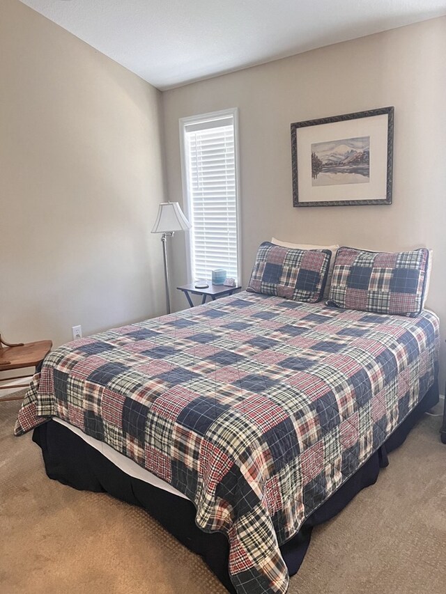 bedroom featuring carpet