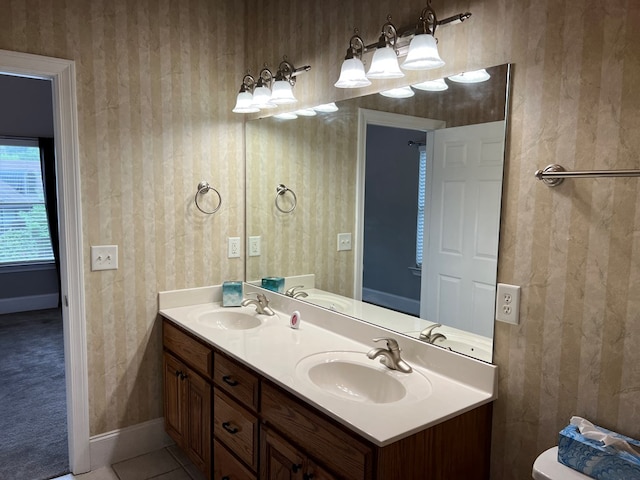 1647-8H Lakeview Dr, Young Harris, GA 30582 - full bath with double vanity, baseboards, and a sink