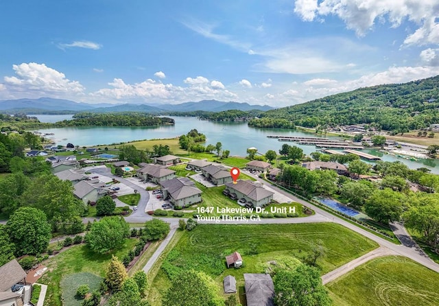 1647-8H Lakeview Dr, Young Harris, GA 30582 - aerial view featuring a water and mountain view