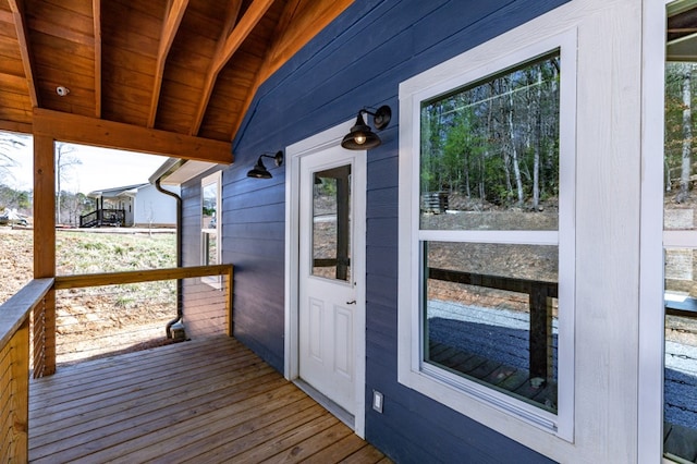 view of wooden deck