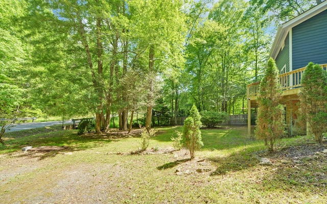 469 Hidden Valley Dr, Morganton, GA 30560 - view of yard featuring a deck