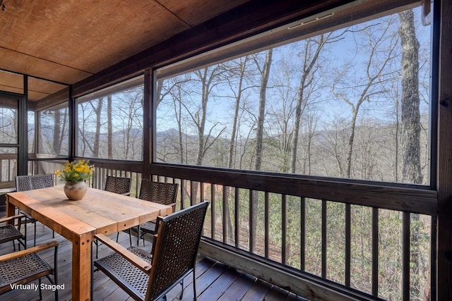 view of sunroom / solarium