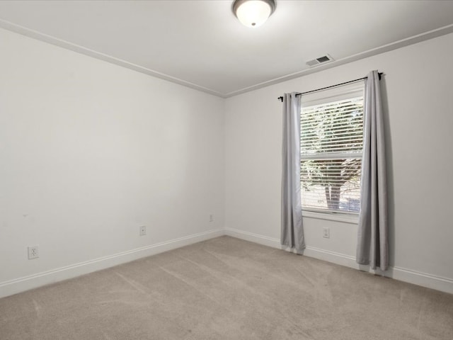 view of carpeted spare room