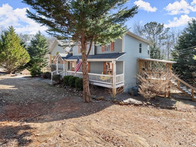 exterior space featuring a porch