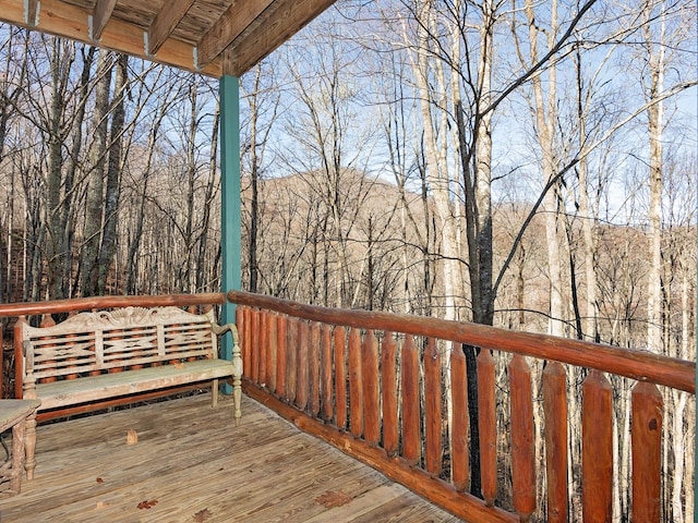 view of wooden terrace