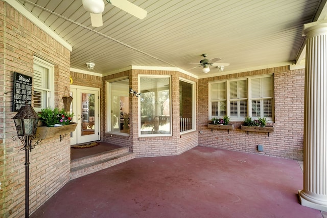 226 Euharlee Five Forks Rd, Kingston, GA 30145 - view of patio with a ceiling fan