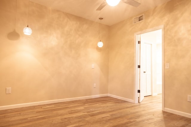 61 Morningside Ct, Ellijay, GA 30540 - spare room with light wood-style flooring and ceiling fan