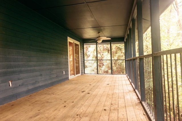 61 Morningside Ct, Ellijay, GA 30540 - unfurnished sunroom with ceiling fan
