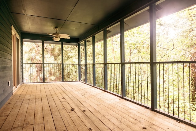 61 Morningside Ct, Ellijay, GA 30540 - unfurnished sunroom featuring ceiling fan