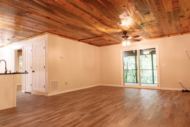 61 Morningside Ct, Ellijay, GA 30540 - unfurnished room with wood ceiling, wood finished floors, and a ceiling fan