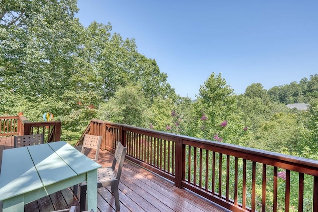 view of wooden terrace