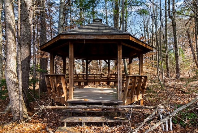 view of community with a gazebo