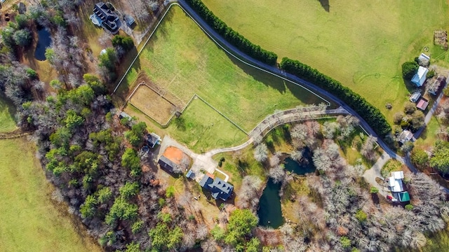 bird's eye view featuring a rural view