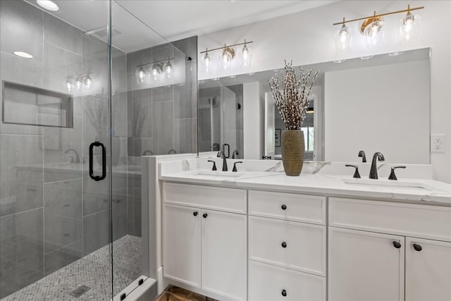 1220 Walnut Rdg, Ellijay, GA 30536 - full bathroom with double vanity and a stall shower