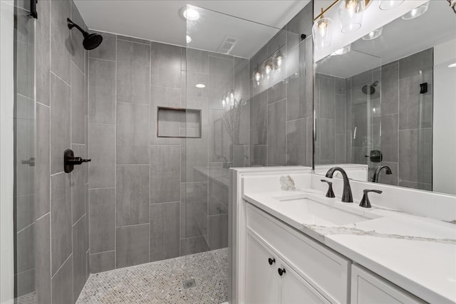 1220 Walnut Rdg, Ellijay, GA 30536 - full bathroom featuring a tile shower and vanity