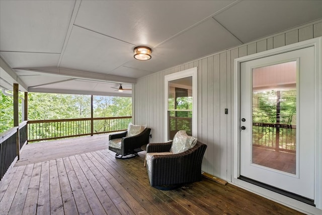 1220 Walnut Rdg, Ellijay, GA 30536 - wooden deck with ceiling fan
