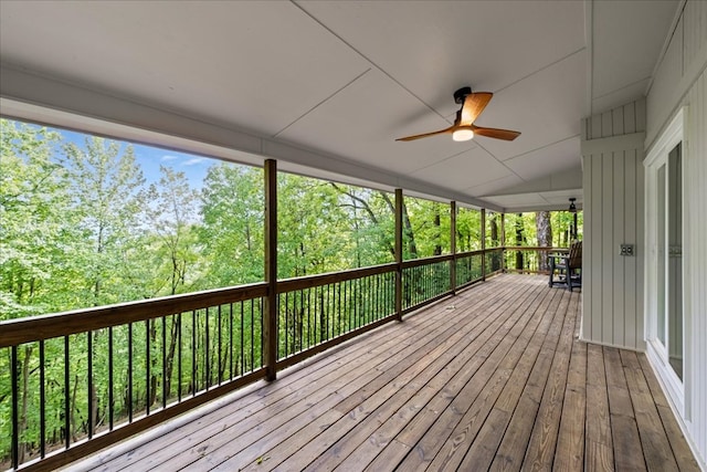 1220 Walnut Rdg, Ellijay, GA 30536 - deck with a ceiling fan