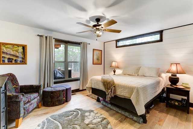 681 Confederate Cir, Murphy, NC 28906 - bedroom featuring a ceiling fan and wood-type flooring