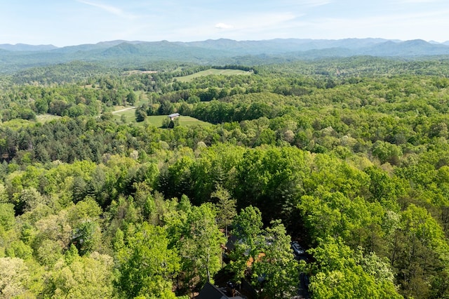 681 Confederate Cir, Murphy, NC 28906 - drone / aerial view featuring a mountain view and a view of trees