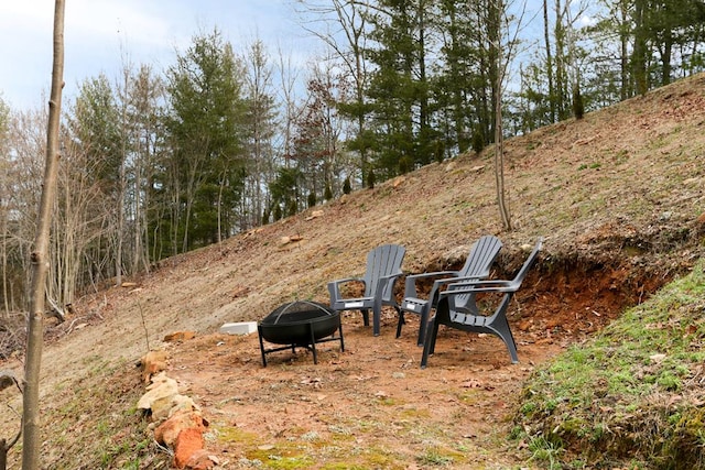 681 Confederate Cir, Murphy, NC 28906 - view of yard with an outdoor fire pit