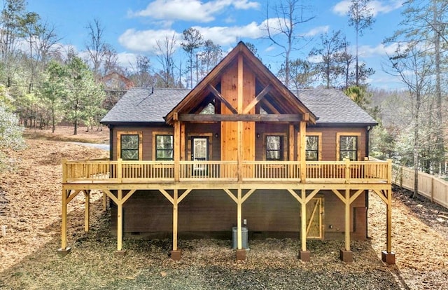 exterior space with a wooden deck