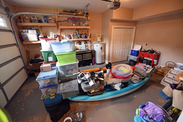 interior space with electric water heater