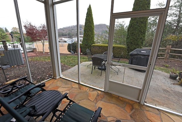 view of sunroom