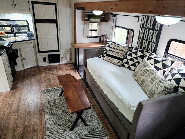 living room featuring hardwood / wood-style flooring