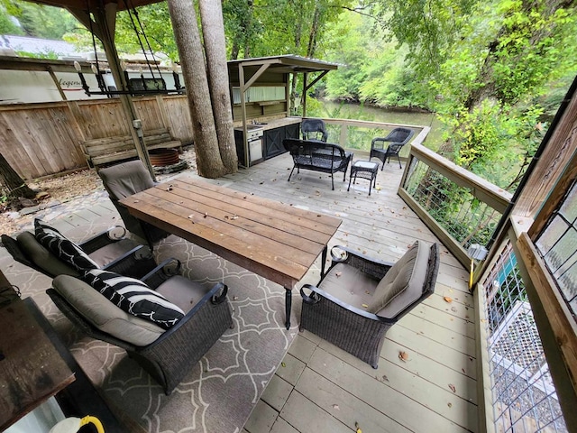 view of wooden deck