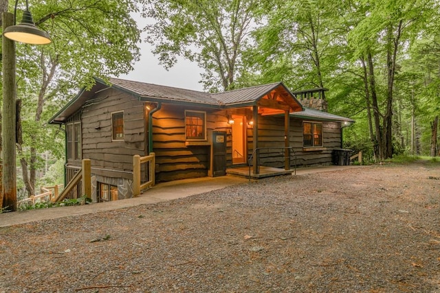 exterior space featuring a porch