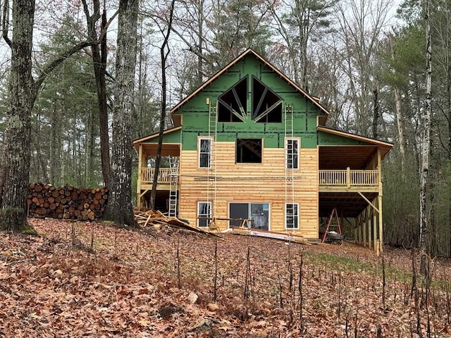 view of rear view of property