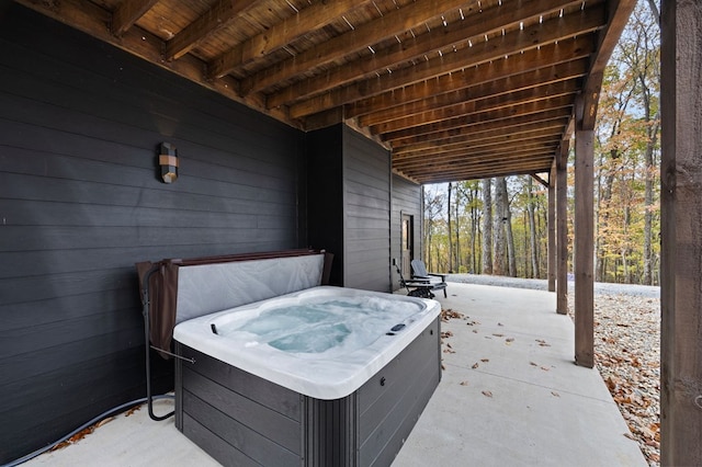 1250 Lost Forest Rd, Ellijay, GA 30536 - view of patio featuring a hot tub