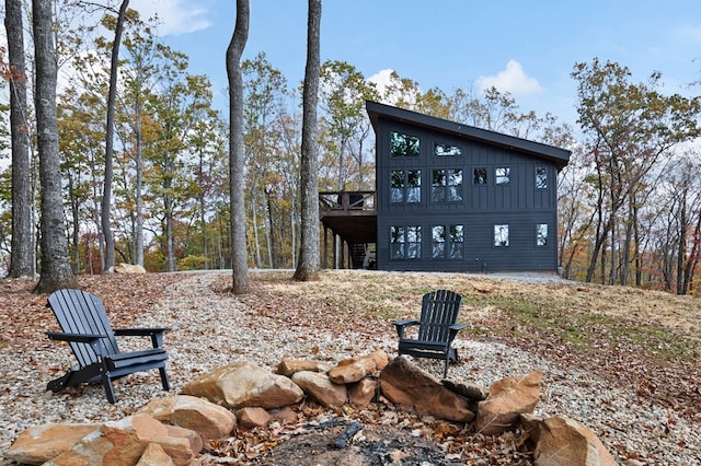 1250 Lost Forest Rd, Ellijay, GA 30536 - view of property exterior featuring a wooden deck and board and batten siding