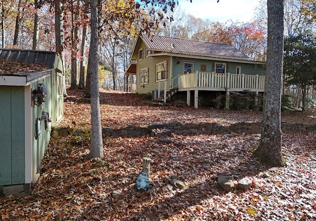 exterior space featuring a deck