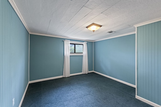 16 Hollow Springs Rd, Blue Ridge, GA 30513 - spare room featuring ornamental molding and dark carpet