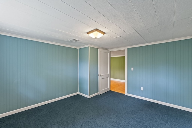 16 Hollow Springs Rd, Blue Ridge, GA 30513 - unfurnished room featuring dark carpet, baseboards, and crown molding
