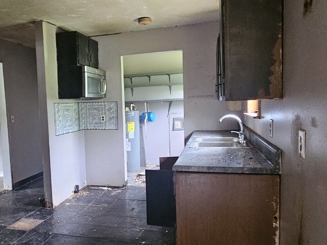 308 Beedie Jones Rd, Chatsworth, GA 30705 - kitchen with a sink, stainless steel microwave, and gas water heater