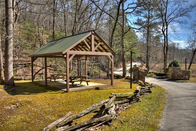 view of home's community featuring a gazebo