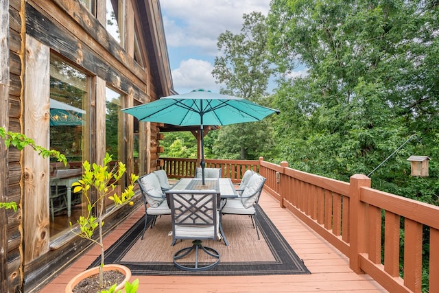 view of wooden terrace