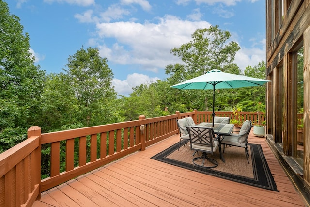 view of wooden terrace