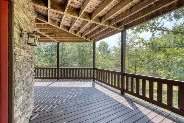 view of wooden terrace